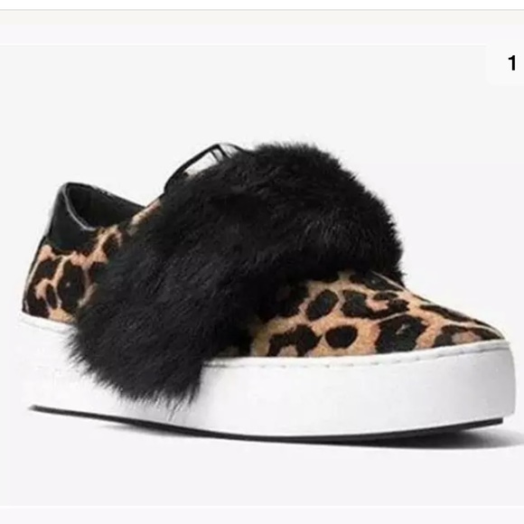 MICHAEL KORS MAVEN SNEAKERS CHEETAH SLIP ON - Picture 1 of 4